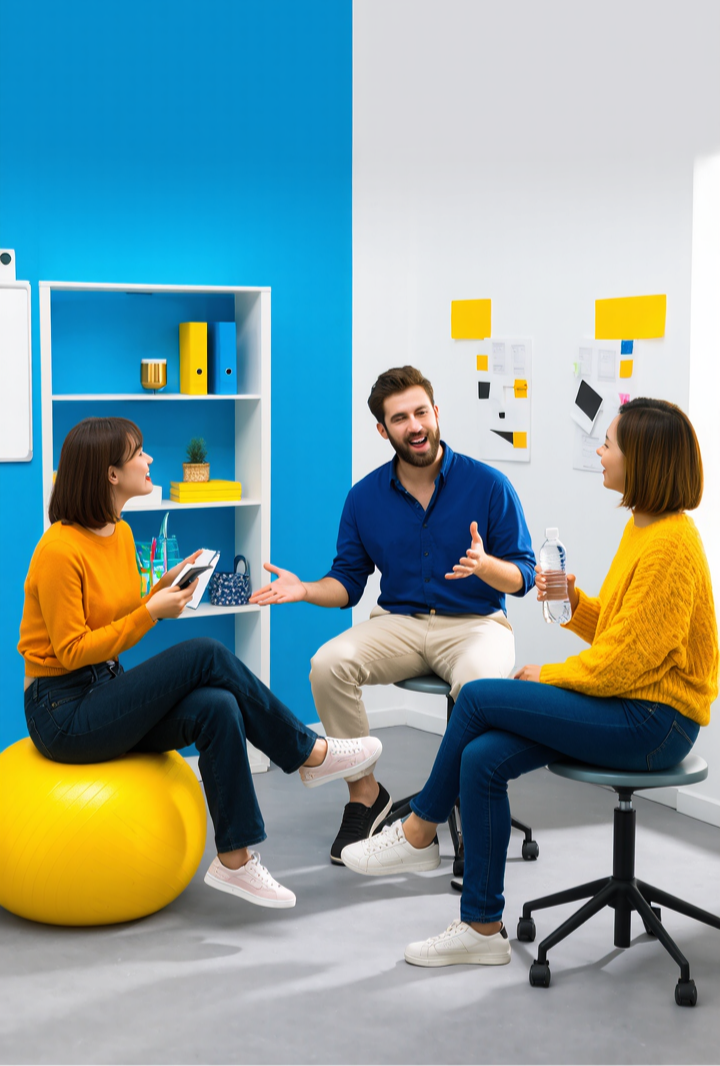 Un bureau moderne et dynamique, c'est possible avec nos solutions d'assise ergonomique.