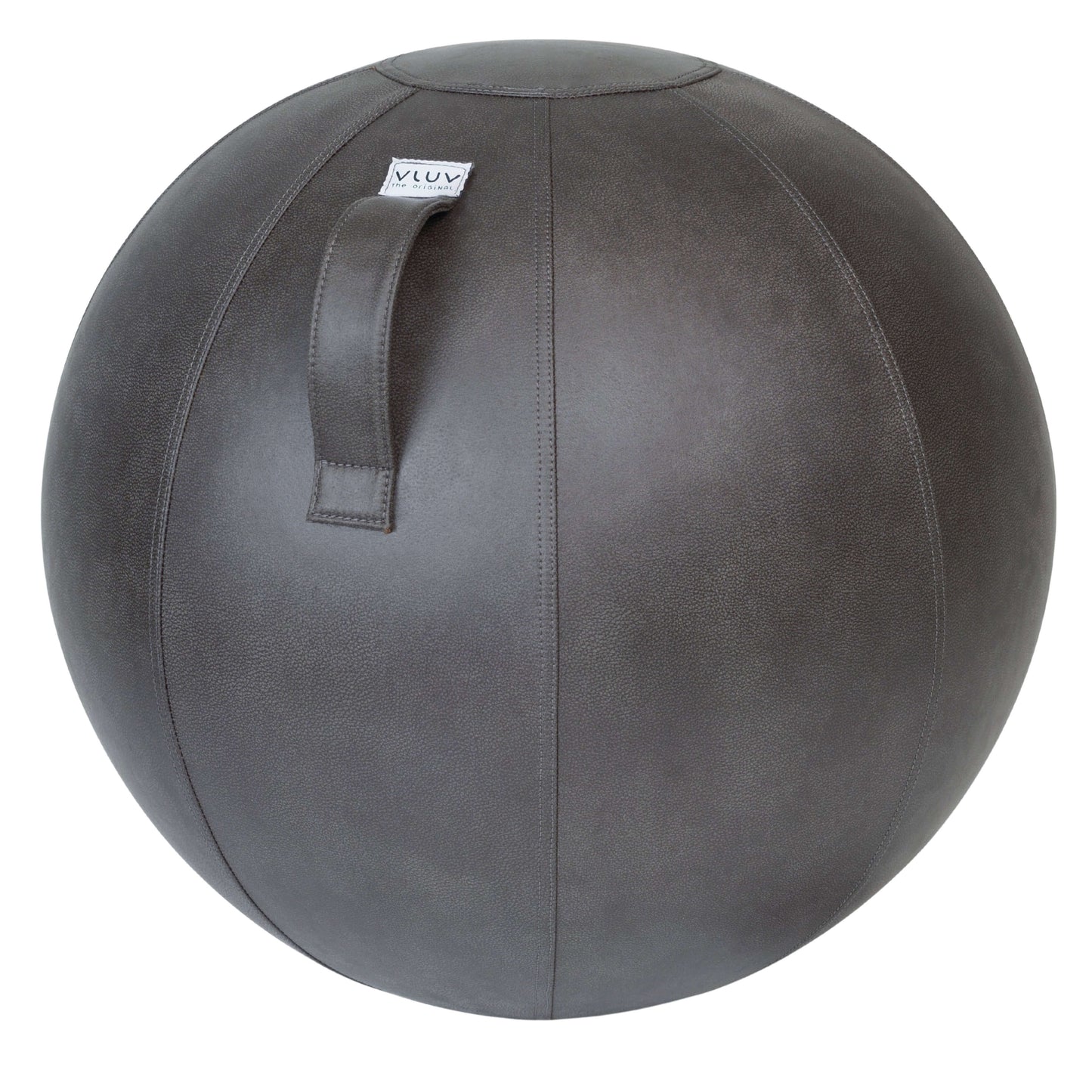 Ballon d'assise en similicuir pour bureau couleur Gris Éléphant