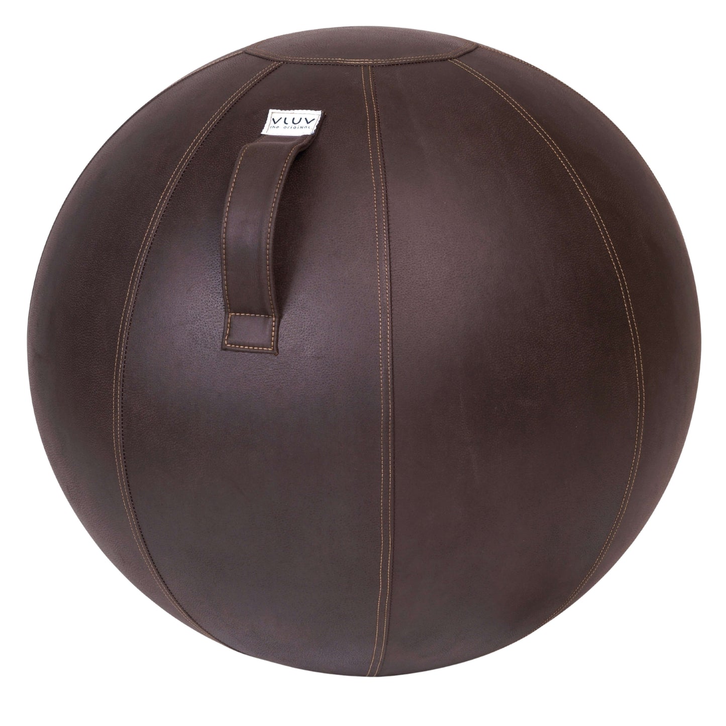 Ballon d'assise en similicuir pour bureau couleur Marron Mokka